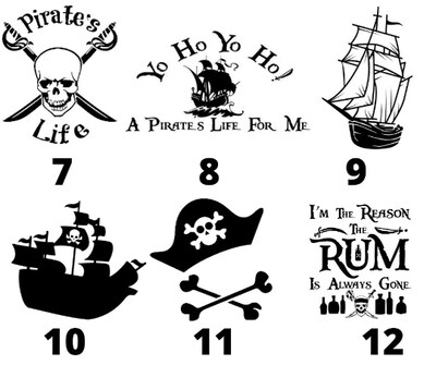 Pirate Caribbean Johnny Depp Fandom Themed Permanent Vinyl Decal - image2